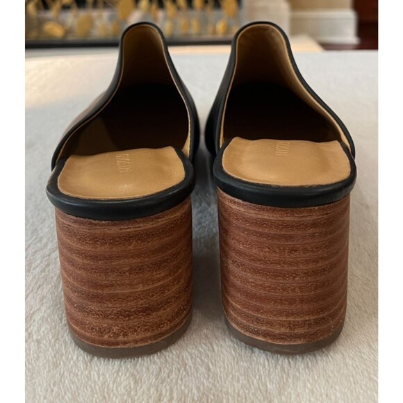 NISOLO All-Day Heeled Mule Black Smooth Leather Closed Toe Women's Size 7 NEW - Picture 3 of 11